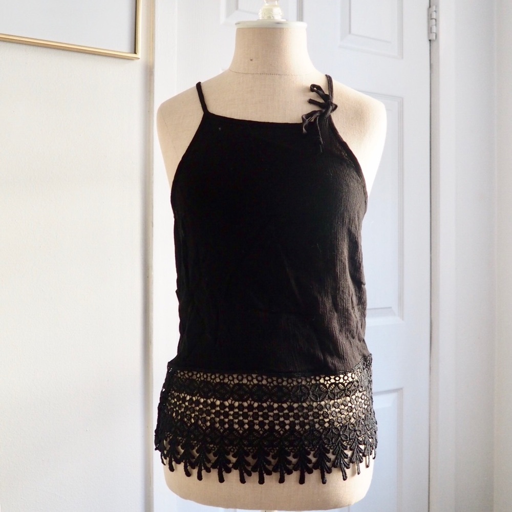 Tezenis Ribbed Tank with Lace